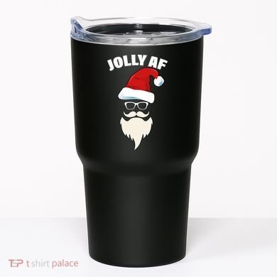 Jolly Af Hipster Santa Tumbler