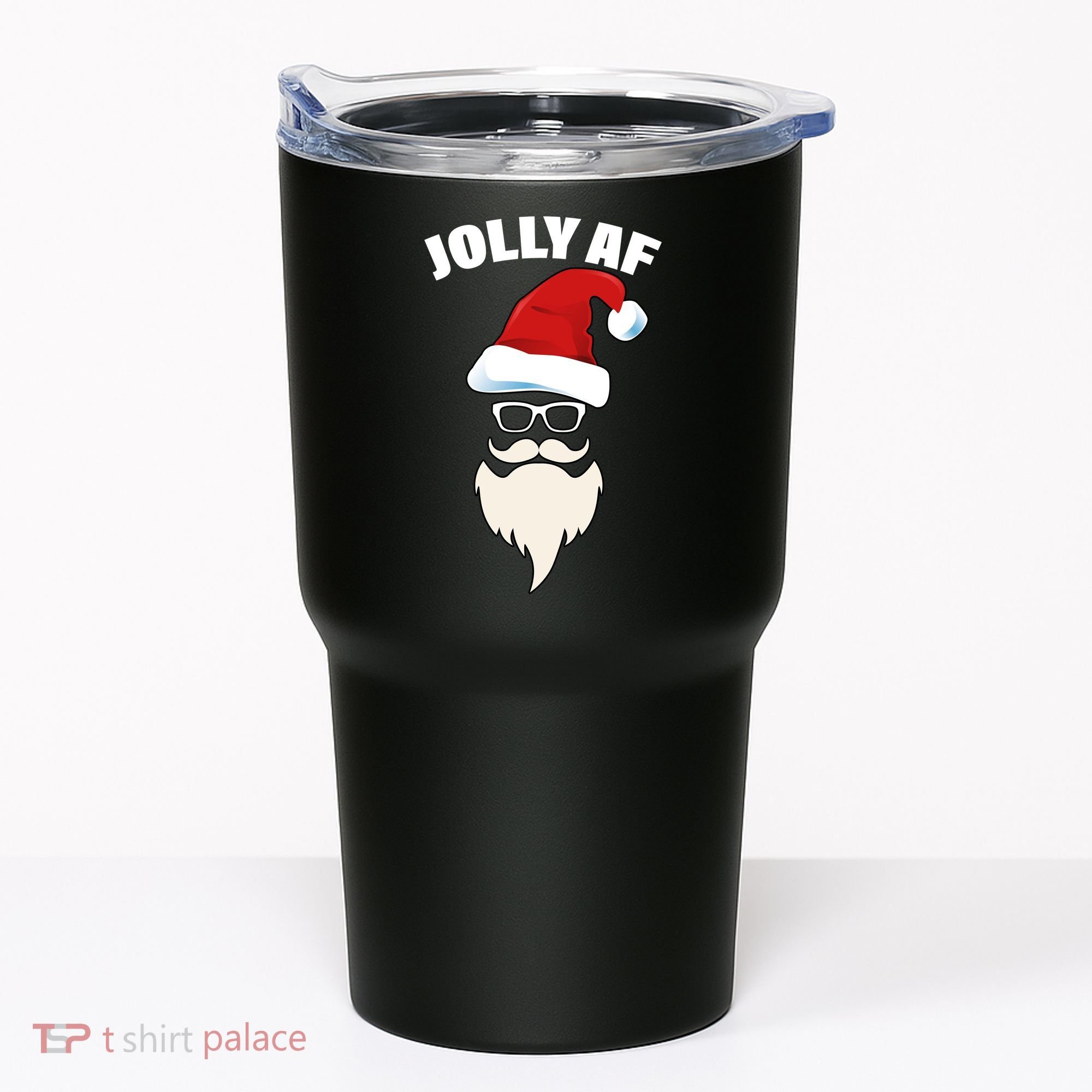 Jolly Af Hipster Santa Tumbler