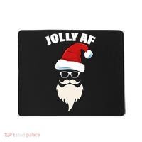 Jolly Af Hipster Santa Mousepad thumb 0