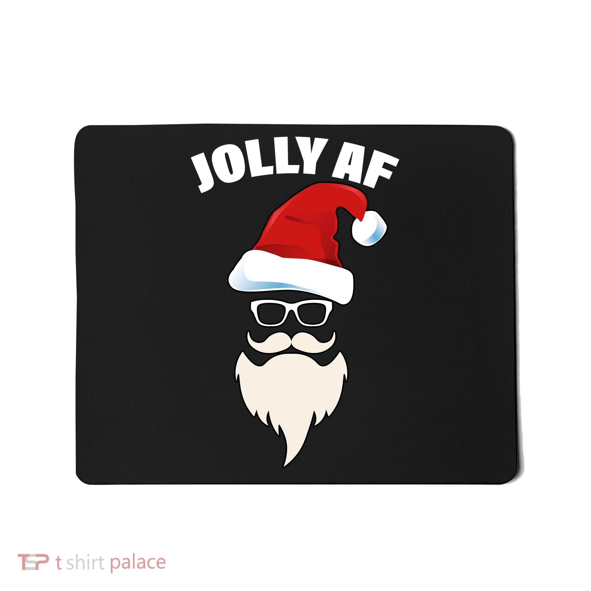 Jolly Af Hipster Santa Mousepad