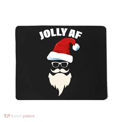 Jolly Af Hipster Santa Mousepad