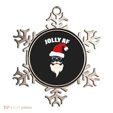 Jolly Af Hipster Santa Ornament