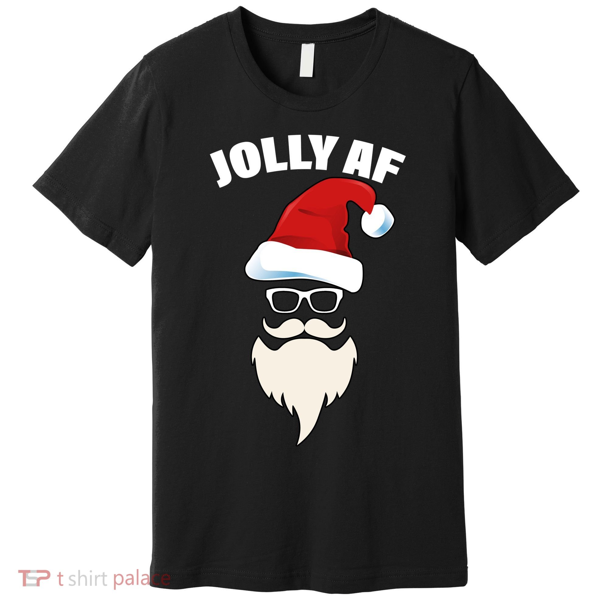 Jolly Af Hipster Santa Premium T-Shirt