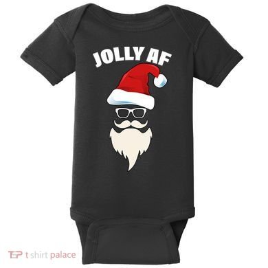 Jolly Af Hipster Santa Baby Bodysuit