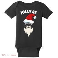 Jolly Af Hipster Santa Baby Bodysuit thumb 0