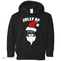 Jolly Af Hipster Santa Toddler Hoodie thumb 0