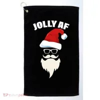 Jolly Af Hipster Santa Golf Towel thumb 0