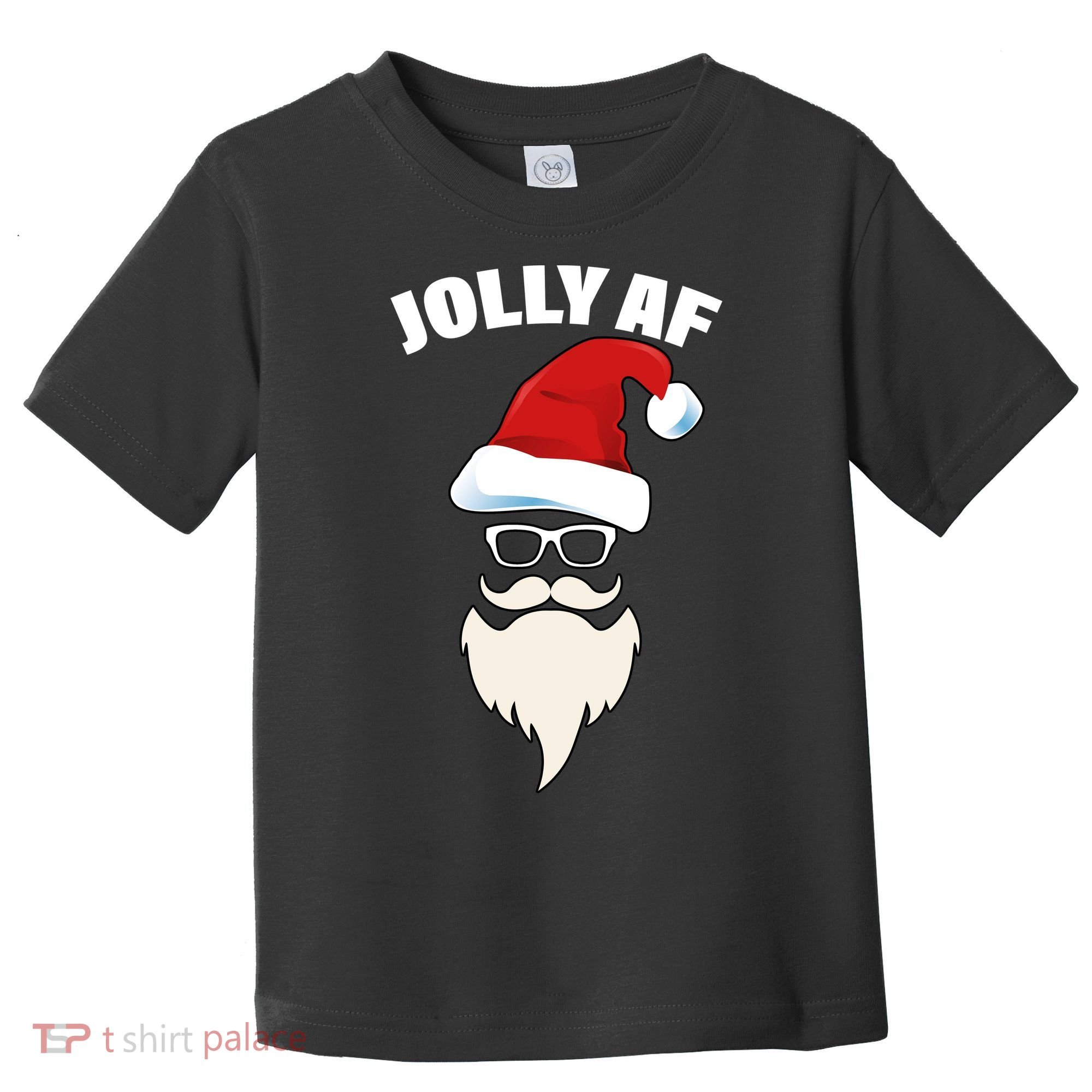 Jolly Af Hipster Santa Toddler T-Shirt