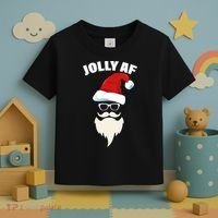Jolly Af Hipster Santa Toddler T-Shirt thumb 3