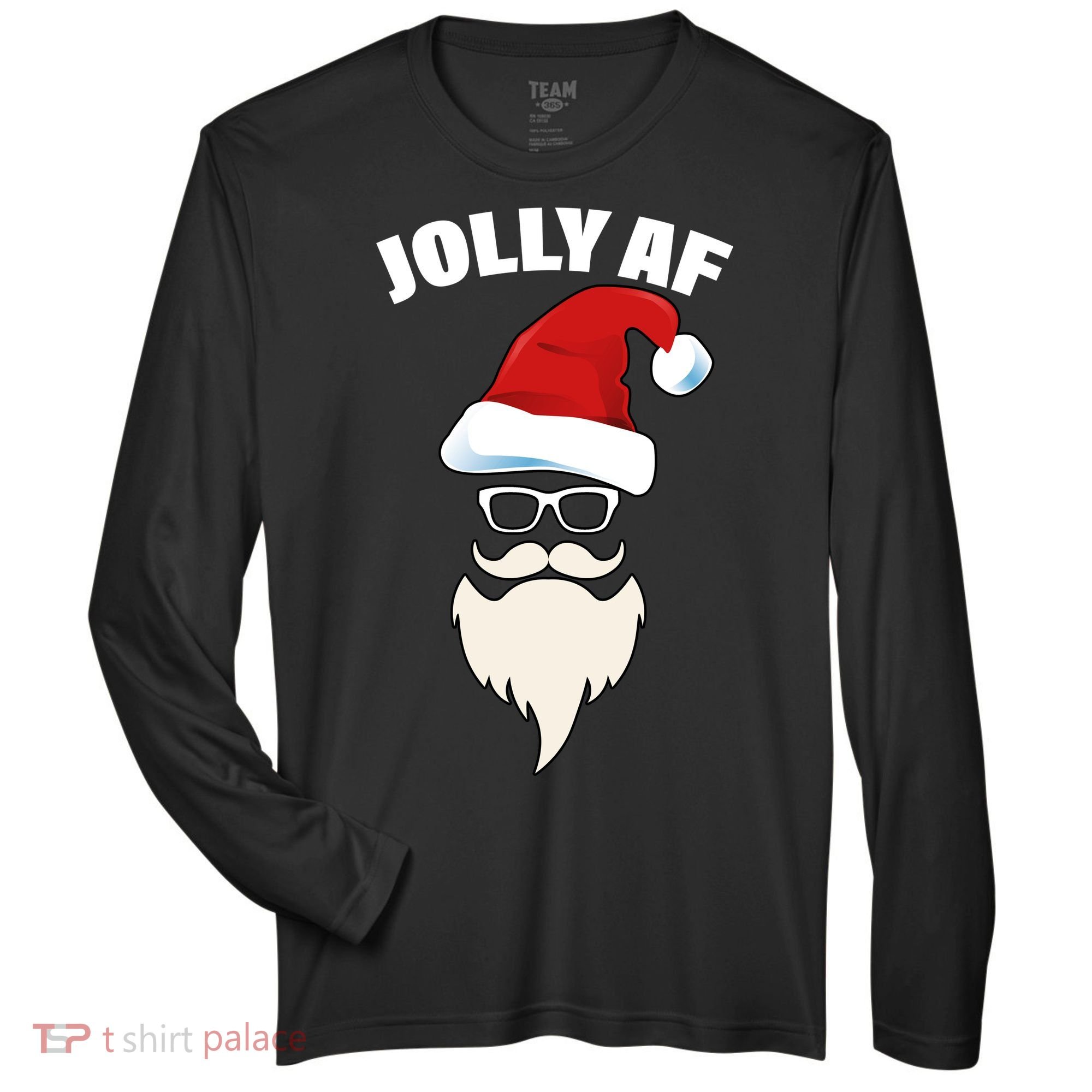 Jolly Af Hipster Santa Zone Performance Long-Sleeve T-Shirt