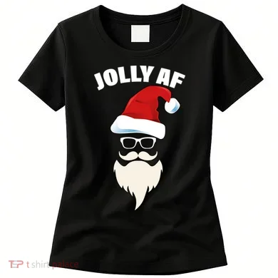 Jolly Af Hipster Santa Women's T-Shirt