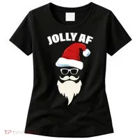 Jolly Af Hipster Santa Women's T-Shirt thumb 0