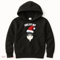 Jolly Af Hipster Santa Kids Hoodie thumb 0