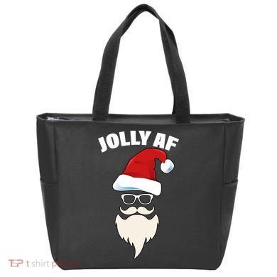 Jolly Af Hipster Santa Tote Bag