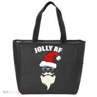 Jolly Af Hipster Santa Tote Bag thumb 0