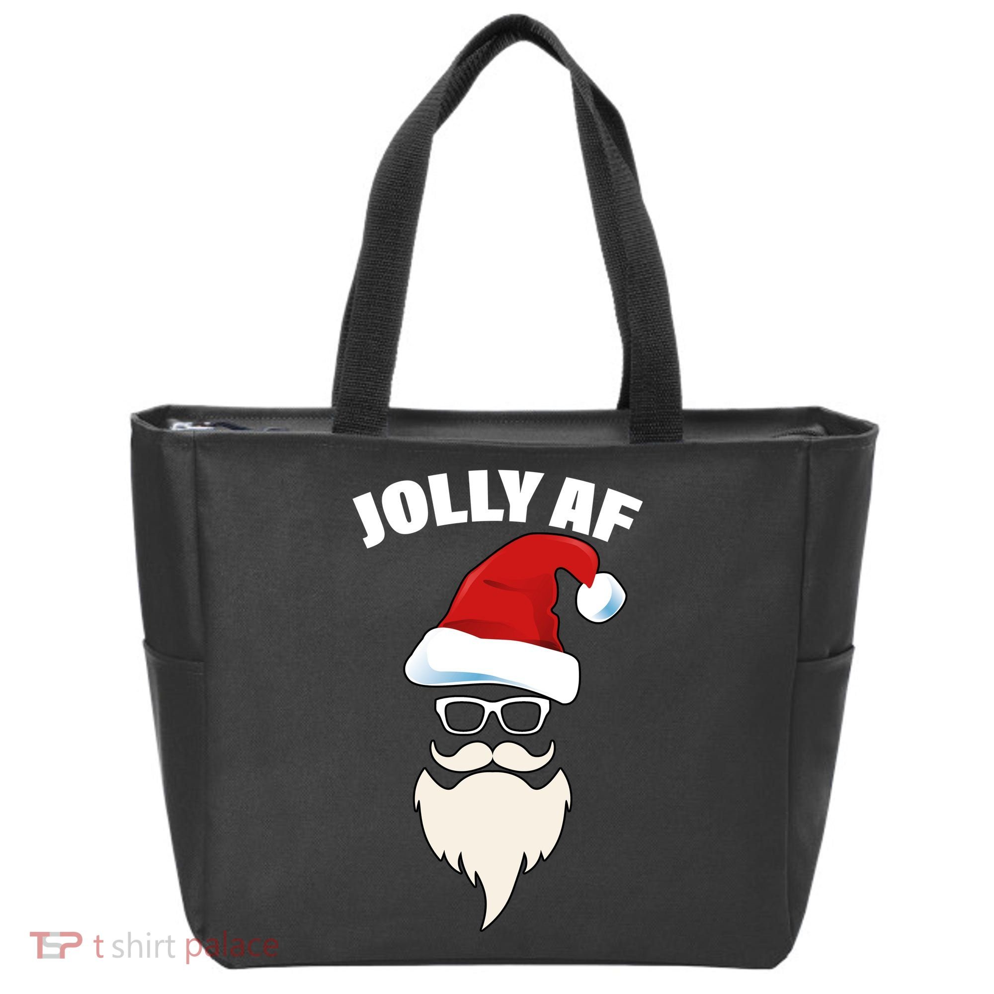 Jolly Af Hipster Santa Tote Bag