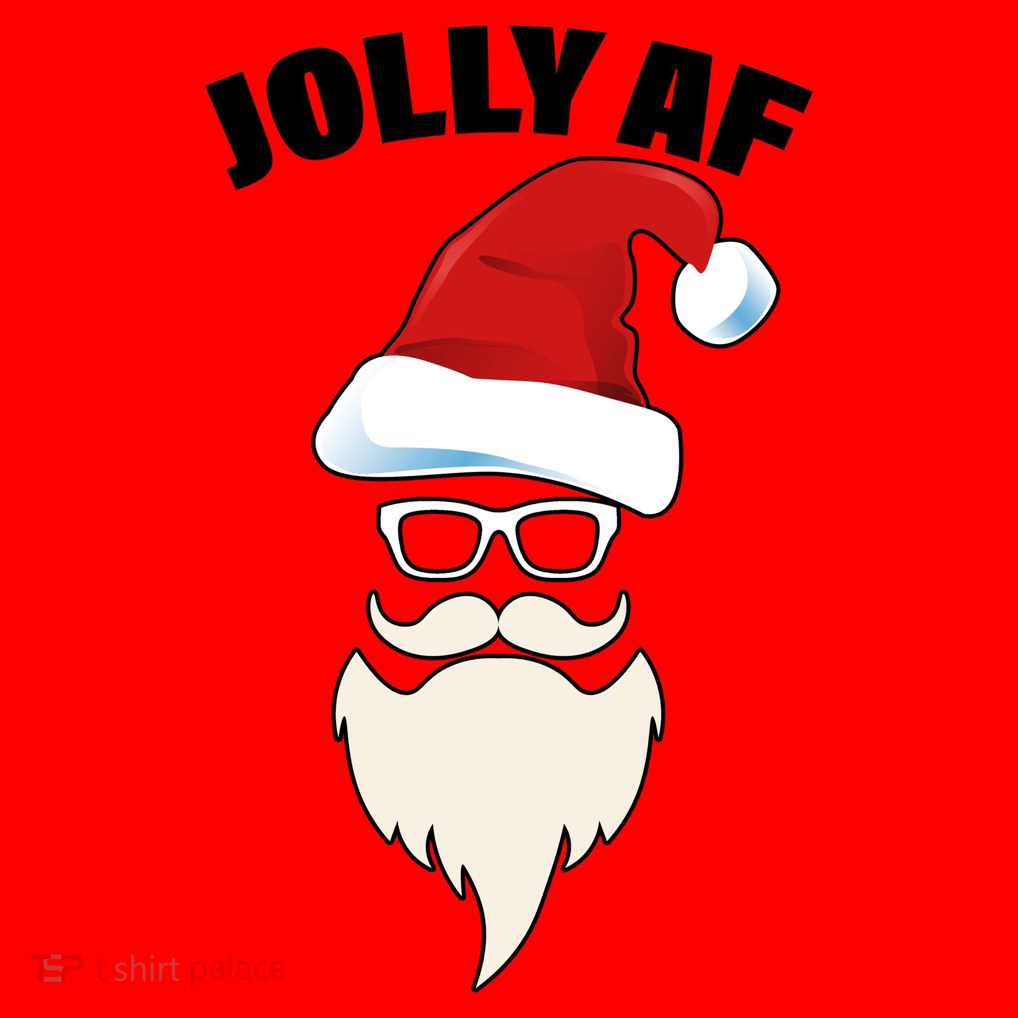 Jolly Af Hipster Santa Santa Hat