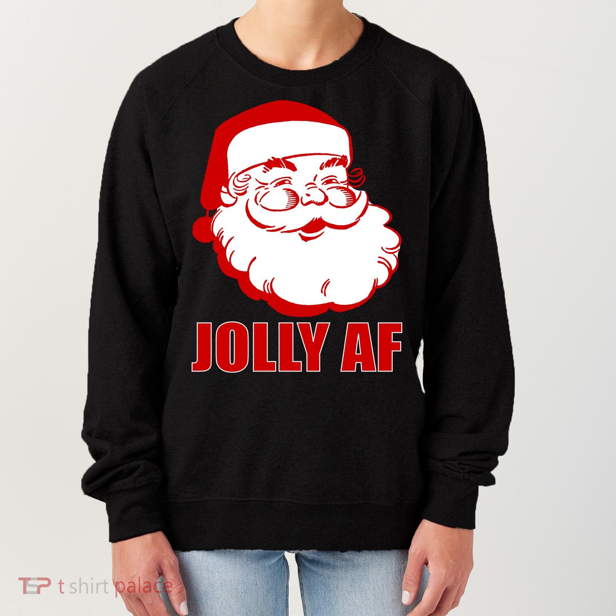 Jolly AF Santa Christmas Women's Sweatshirt