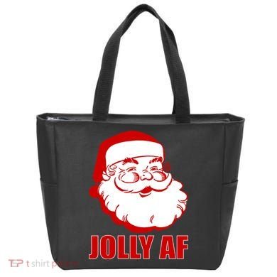 Jolly AF Santa Christmas Tote Bag
