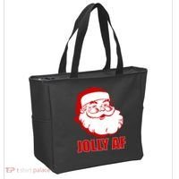 Jolly AF Santa Christmas Tote Bag thumb 2