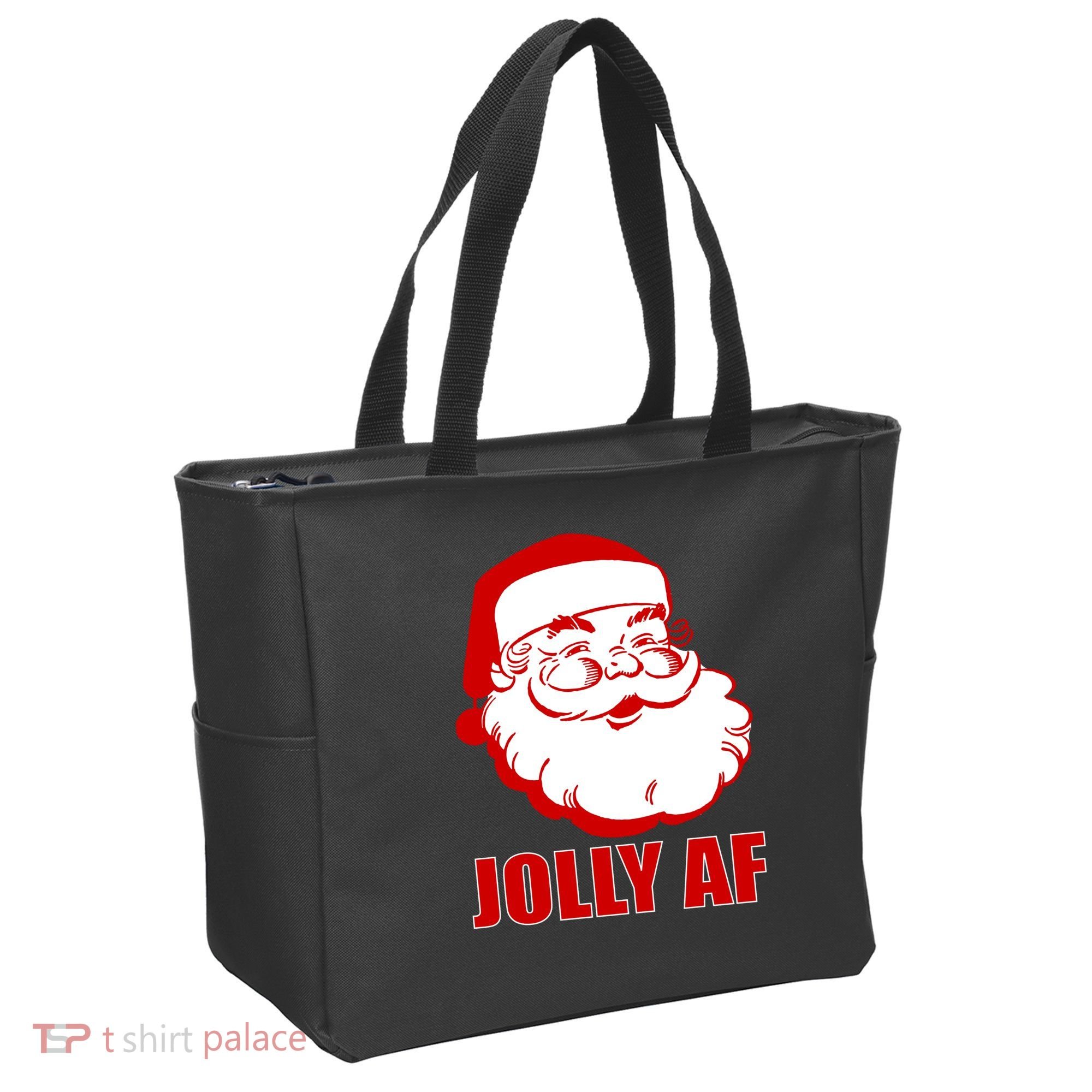 Jolly AF Santa Christmas Tote Bag