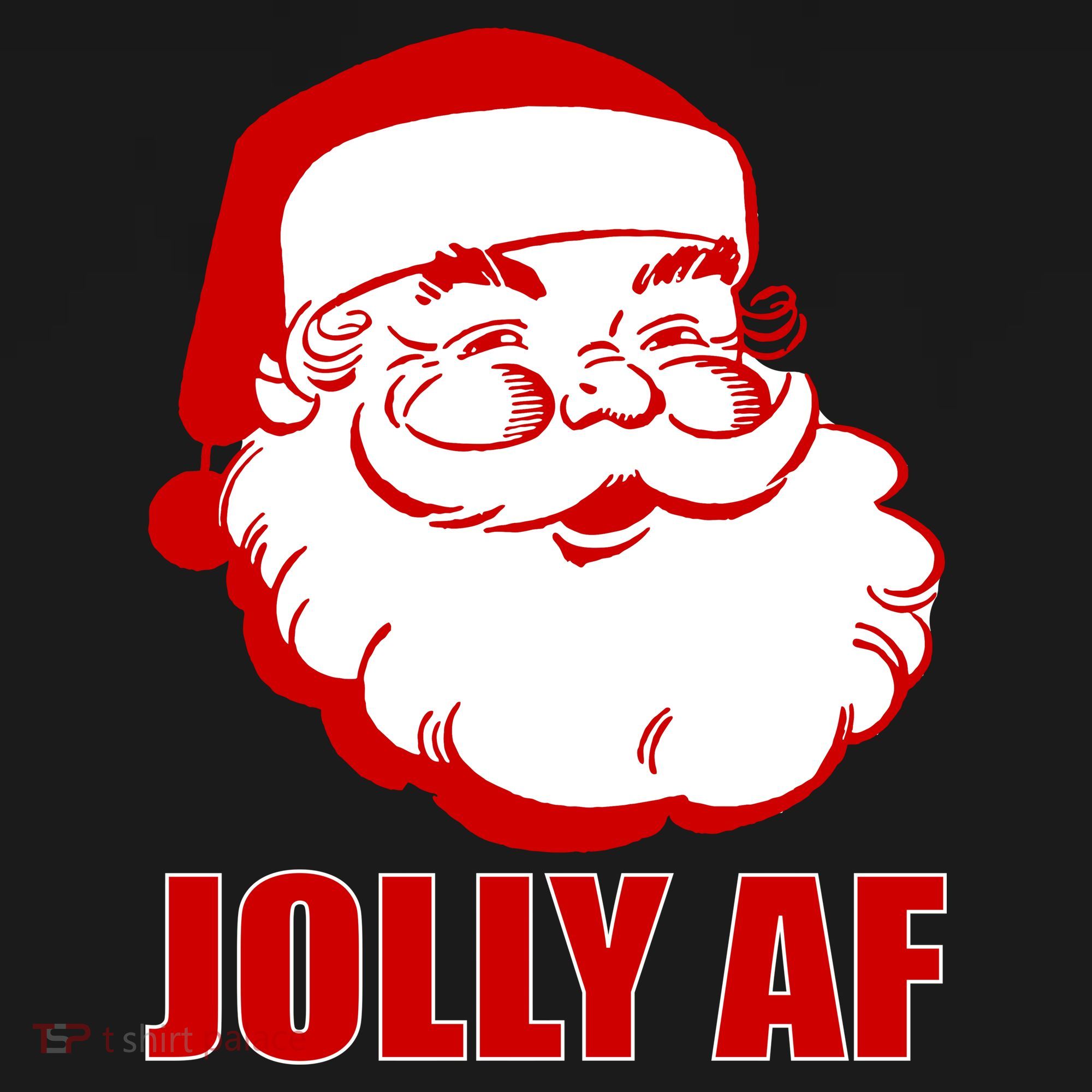 Jolly AF Santa Christmas Tote Bag