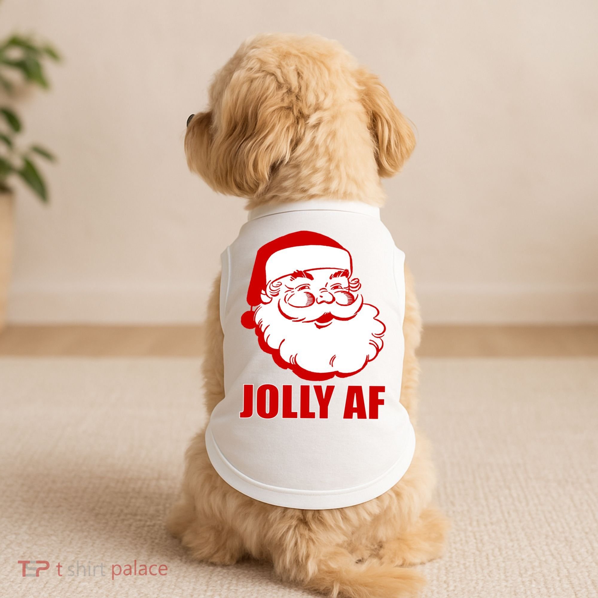 Jolly AF Santa Christmas Doggie Tank