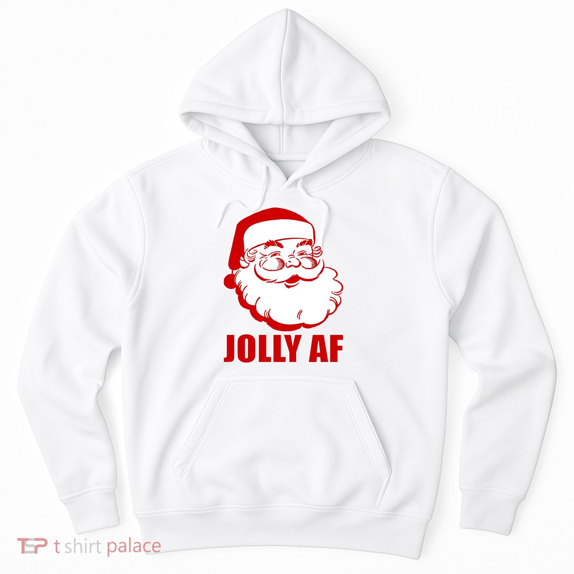 Jolly AF Santa Christmas Hoodie