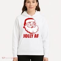 Jolly AF Santa Christmas Hoodie thumb 5