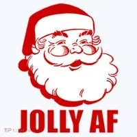 Jolly AF Santa Christmas Long Sleeve Shirt thumb 2