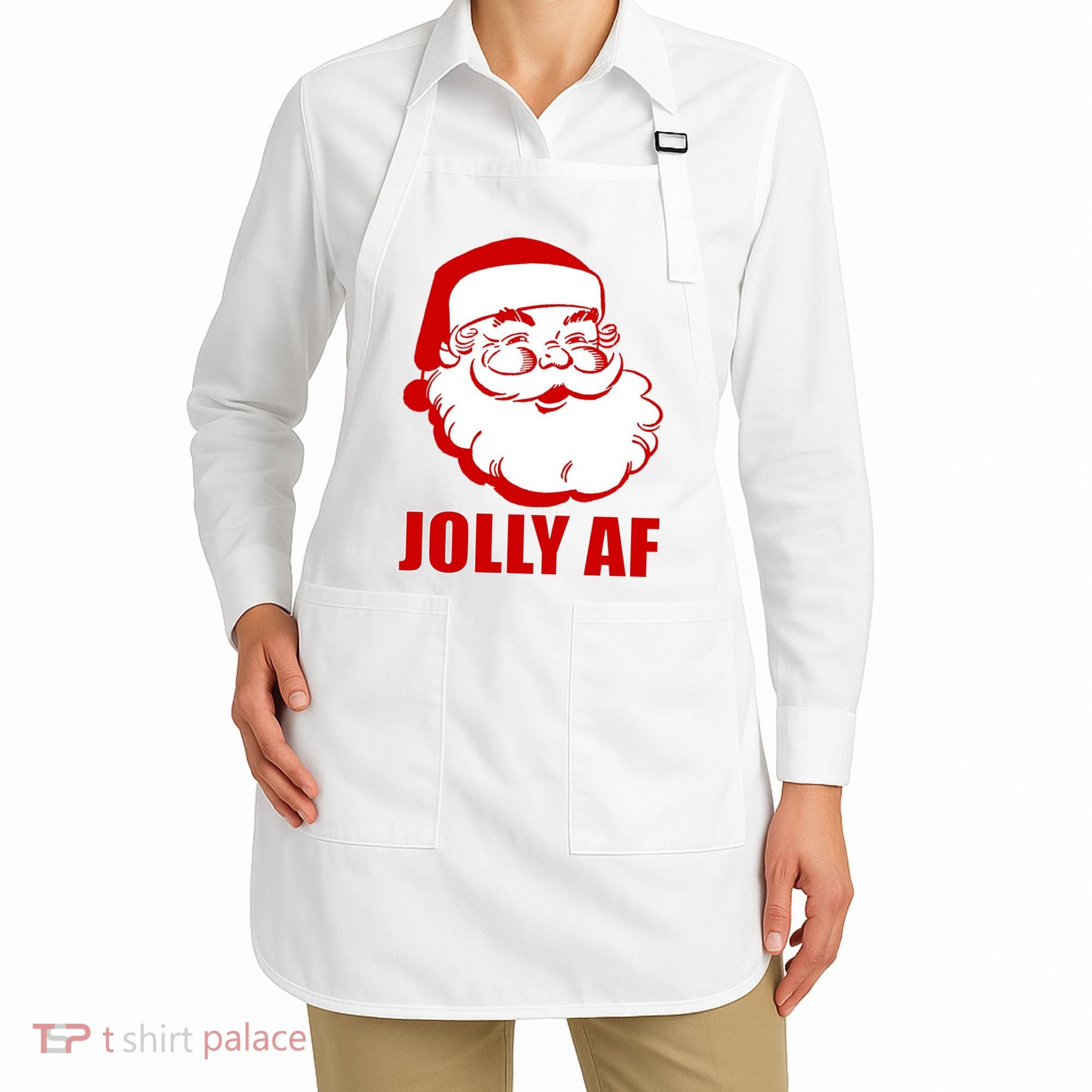 Jolly AF Santa Christmas Apron