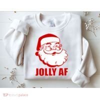 Jolly AF Santa Christmas Sweatshirt thumb 2