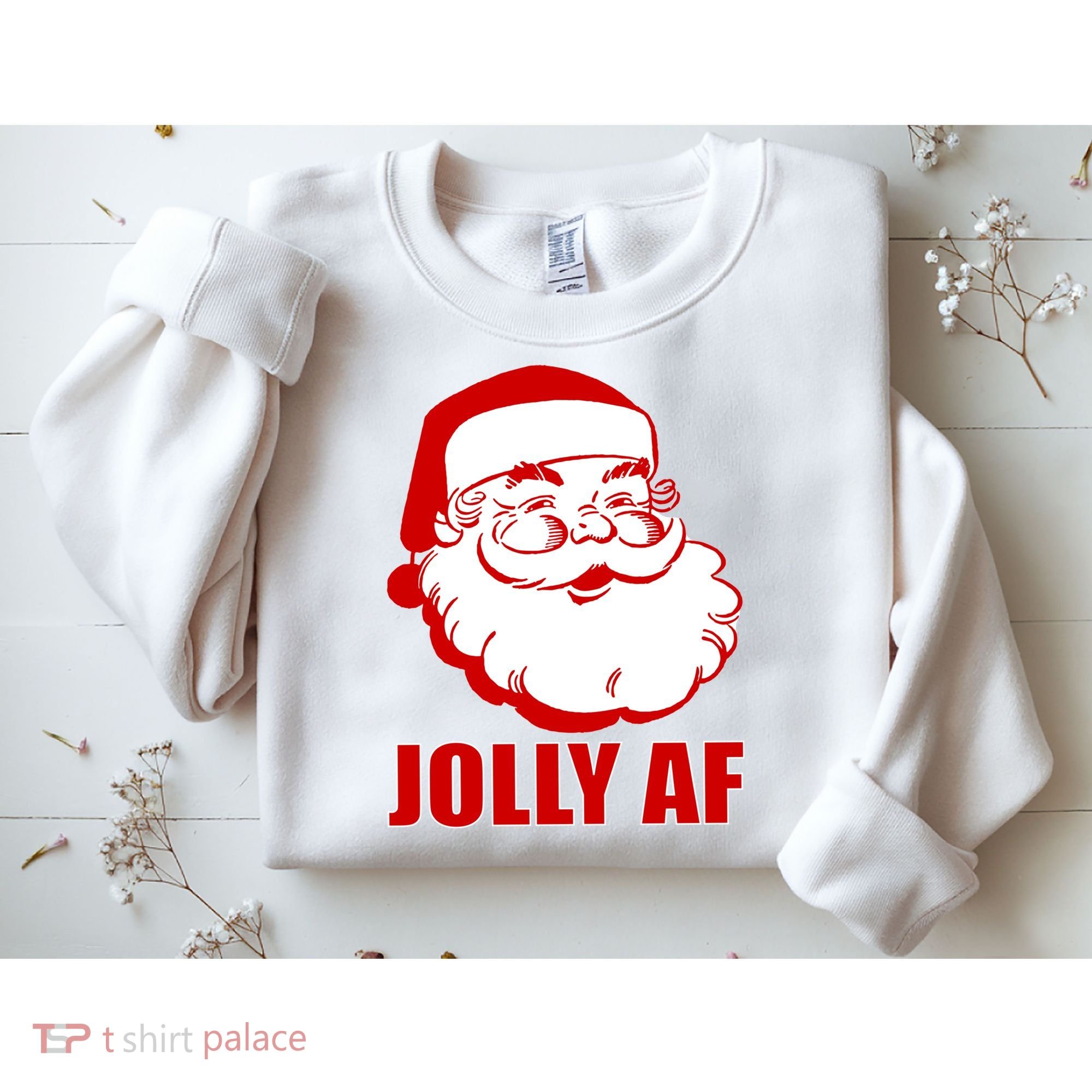 Jolly AF Santa Christmas Sweatshirt
