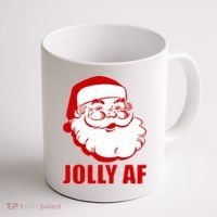 Jolly AF Santa Christmas Coffee Mug thumb 1