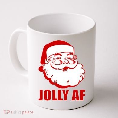 Jolly AF Santa Christmas Coffee Mug