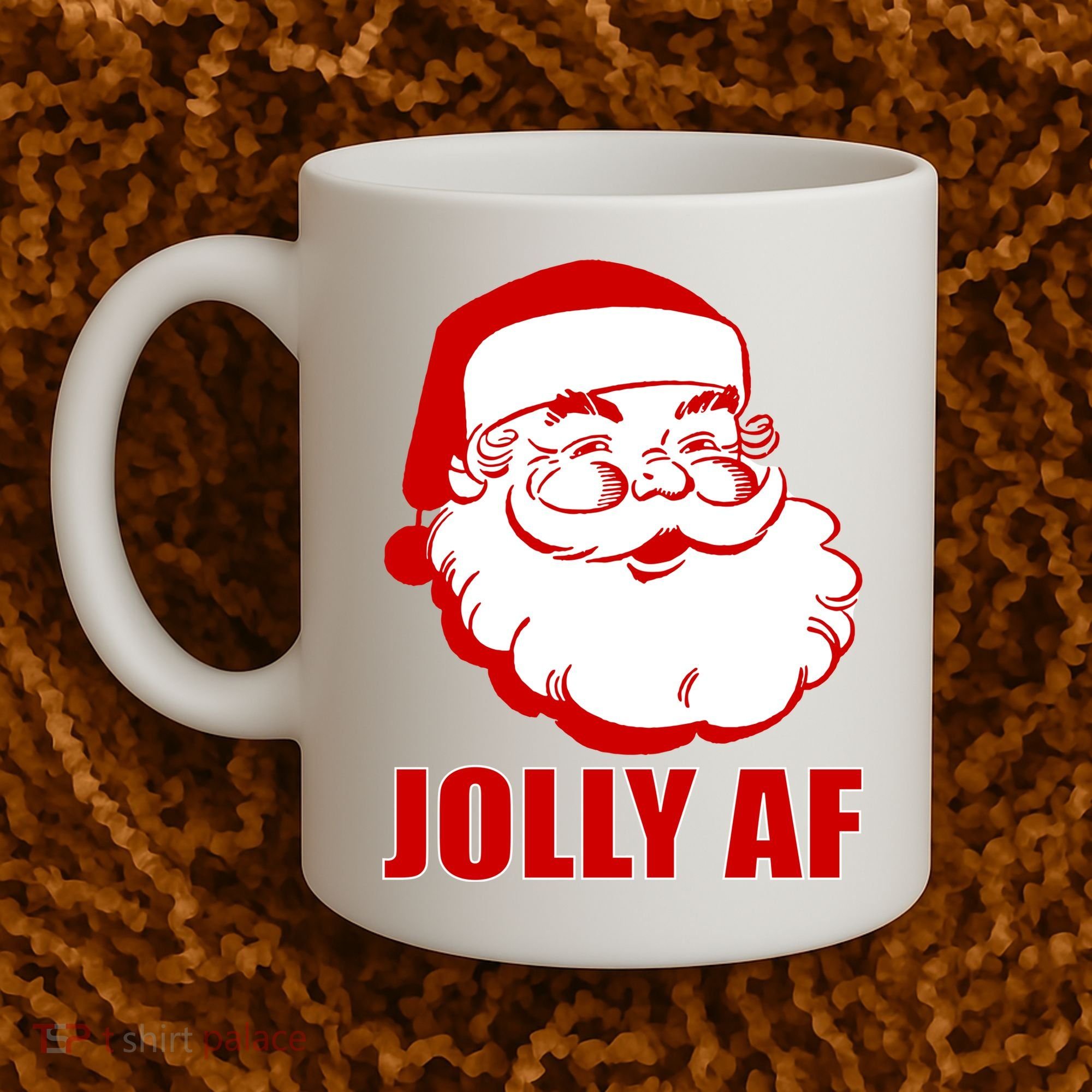 Jolly AF Santa Christmas Coffee Mug