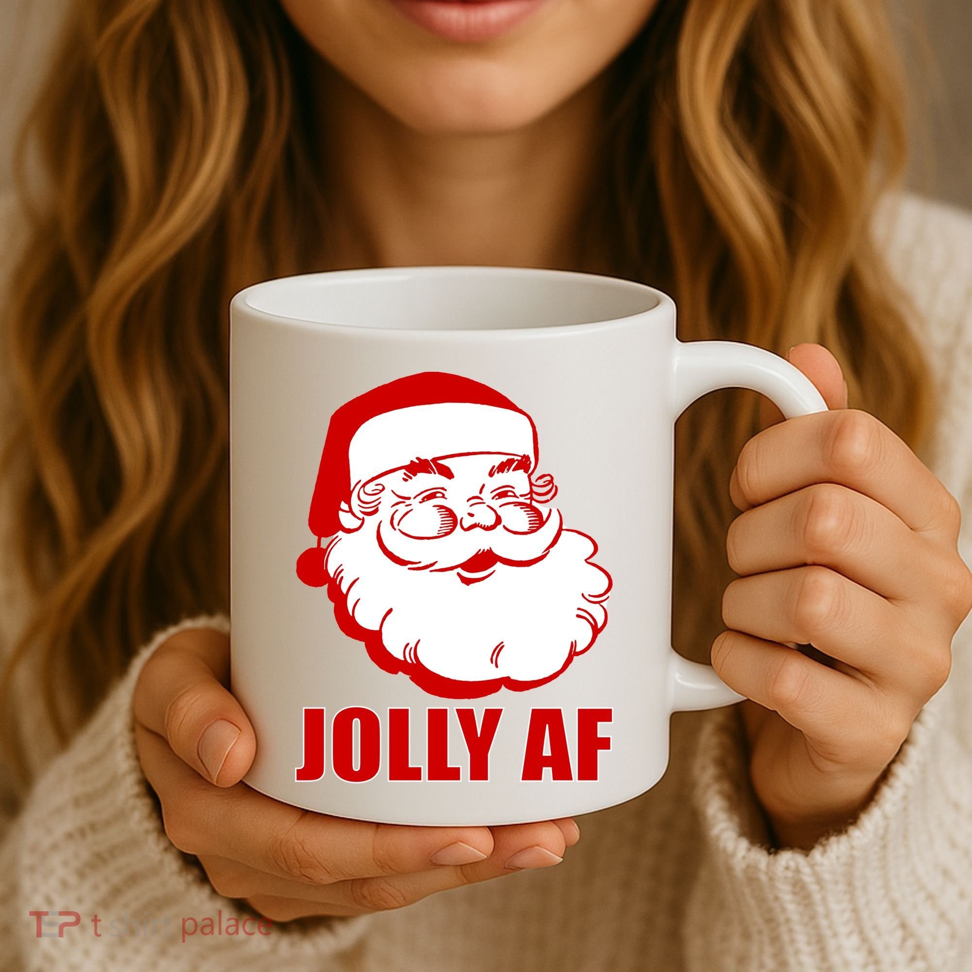 Jolly AF Santa Christmas Coffee Mug