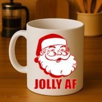 Jolly AF Santa Christmas Coffee Mug thumb 4