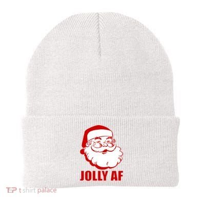 Jolly AF Santa Christmas Beanie