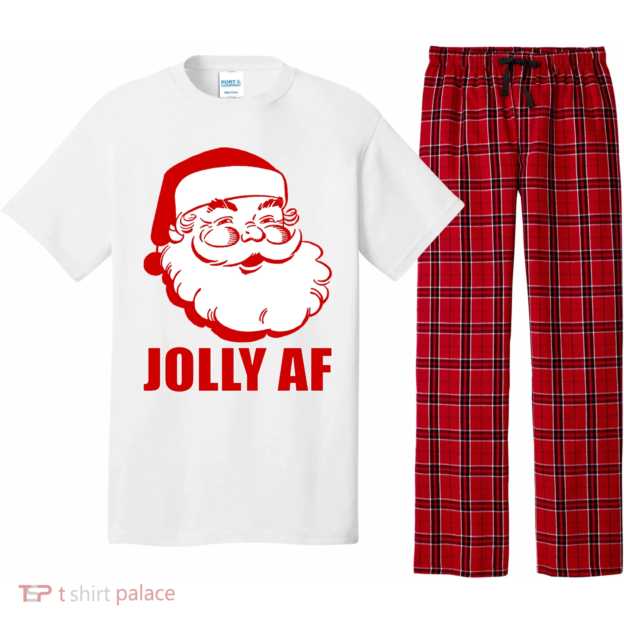 Jolly AF Santa Christmas Pajama Set