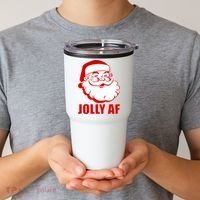 Jolly AF Santa Christmas Tumbler thumb 2