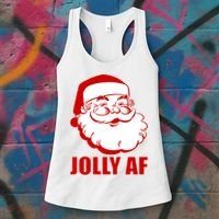 Jolly AF Santa Christmas Women's Tank Top thumb 3