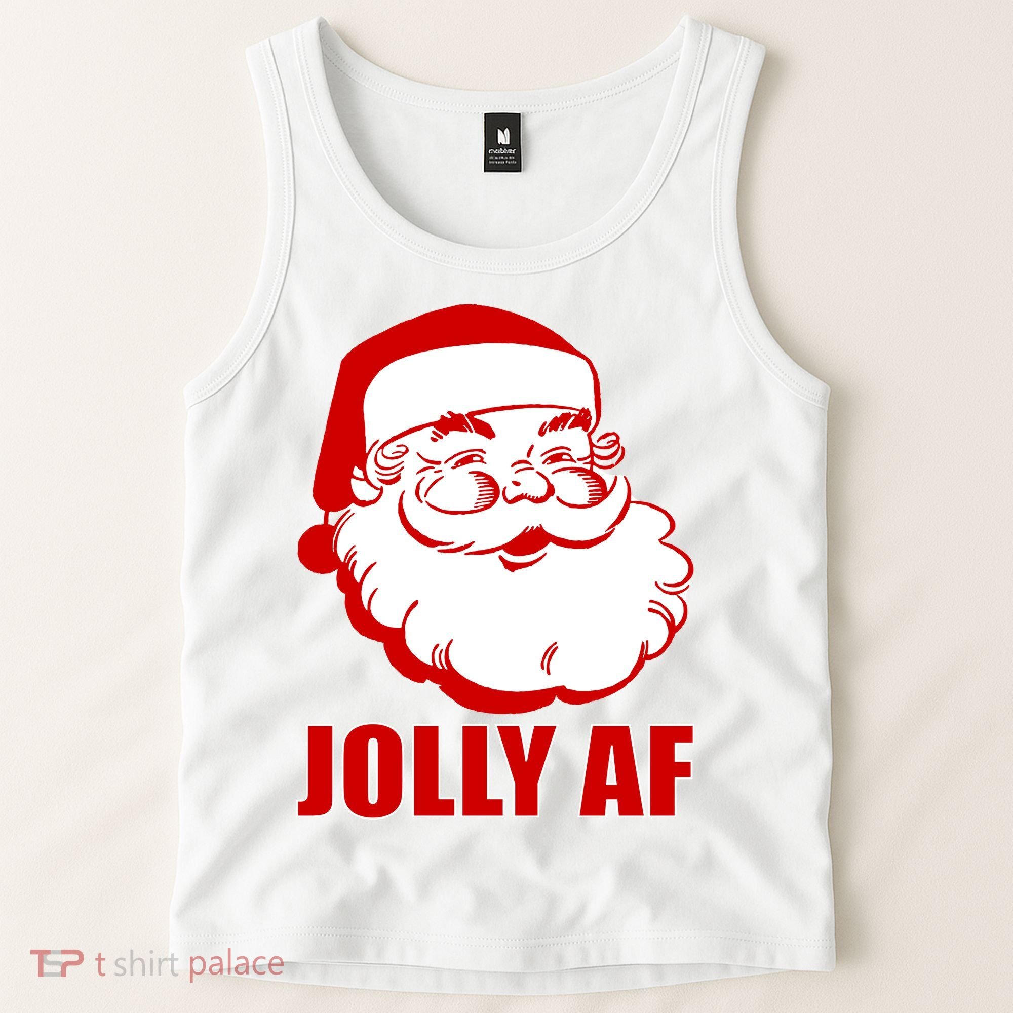 Jolly AF Santa Christmas Tank Top