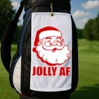 Jolly AF Santa Christmas Golf Towel thumb 2