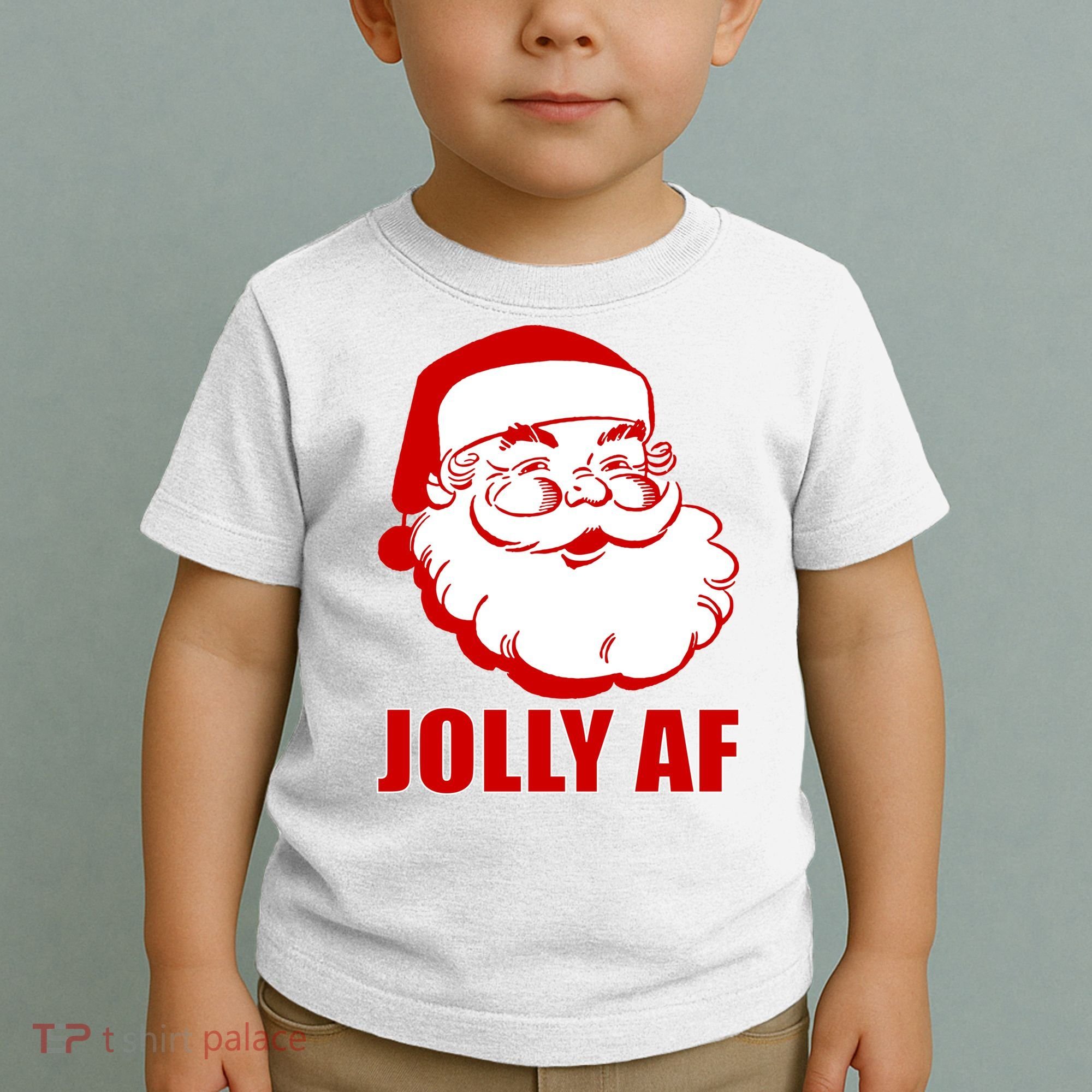 Jolly AF Santa Christmas Toddler T-Shirt