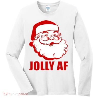 Jolly AF Santa Christmas Women's Long Sleeve Shirt