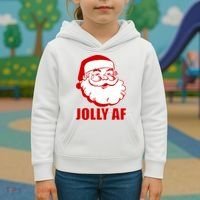 Jolly AF Santa Christmas Kids Hoodie thumb 3