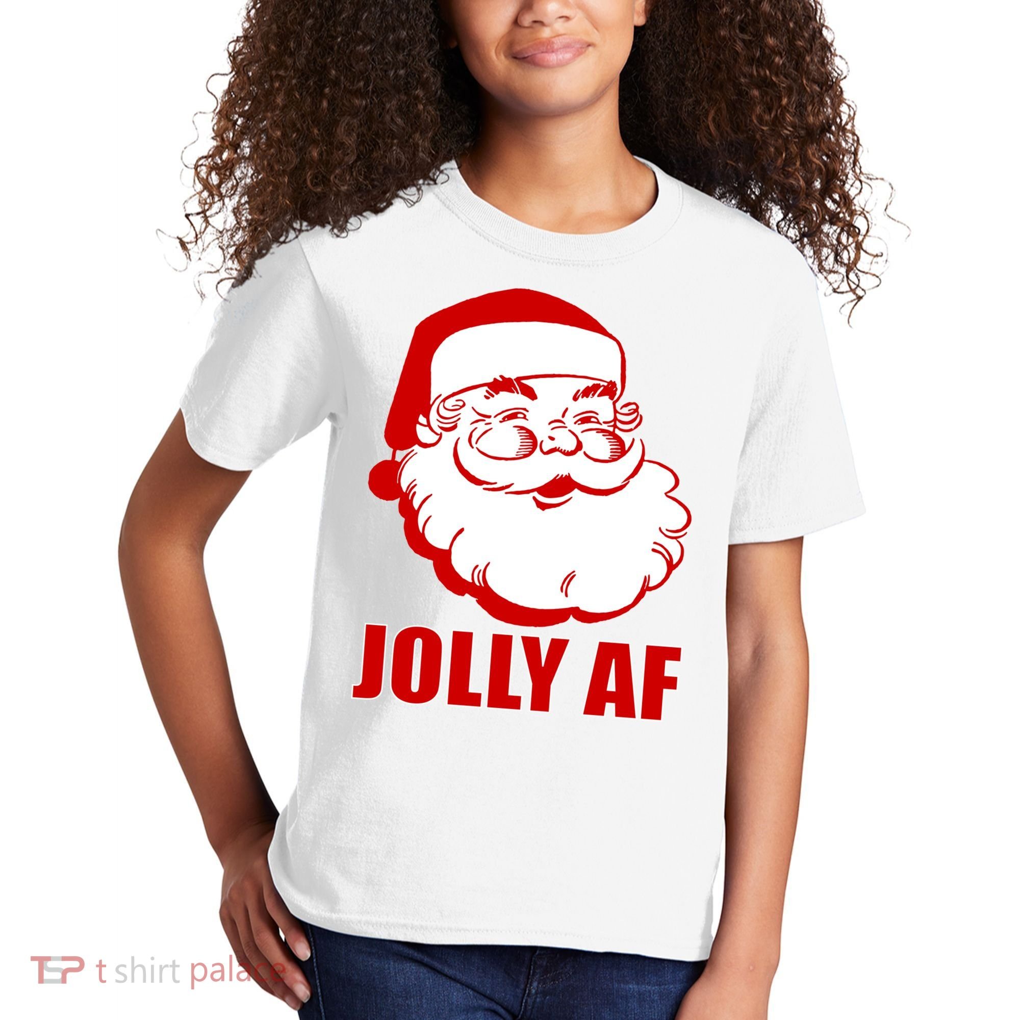 Jolly AF Santa Christmas Kids T-Shirt