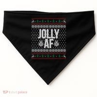 Jolly AF Ugly Christmas USA-Made Doggie Bandana thumb 0