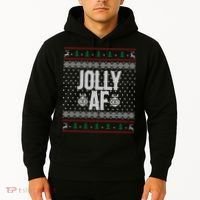 Jolly AF Ugly Christmas Hoodie thumb 2